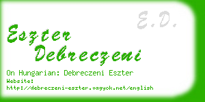 eszter debreczeni business card